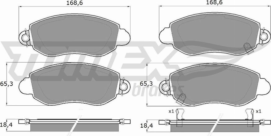 TOMEX brakes TX 12-62 - Set placute frana,frana disc parts5.com