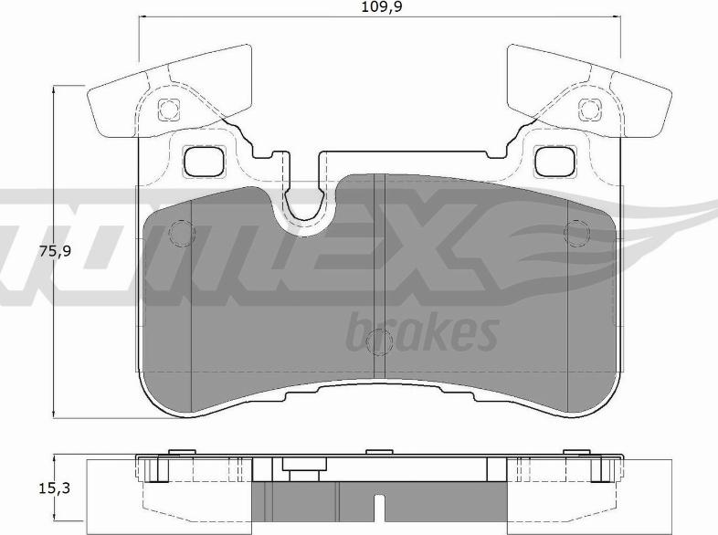 TOMEX brakes TX 12-67 - Тормозные колодки, дисковые, комплект parts5.com