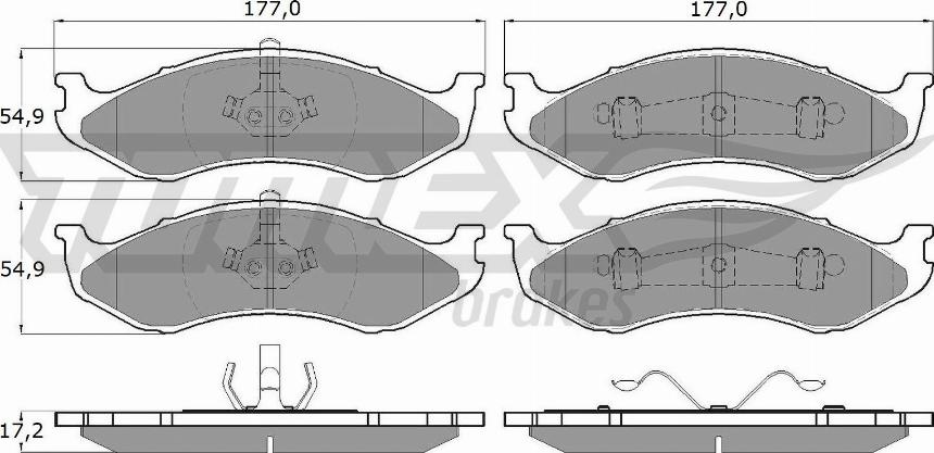 TOMEX brakes TX 12-09 - Set placute frana,frana disc parts5.com