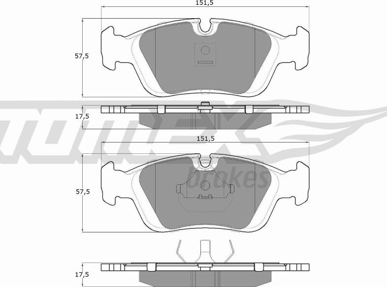 TOMEX brakes TX 12-05 - Set placute frana,frana disc parts5.com