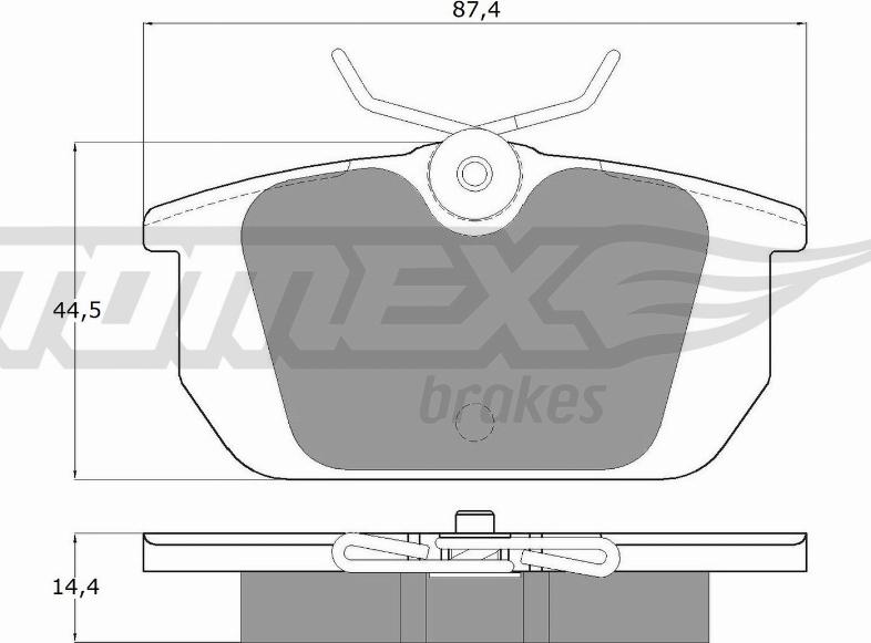 TOMEX brakes TX 12-01 - Sada brzdových destiček, kotoučová brzda parts5.com