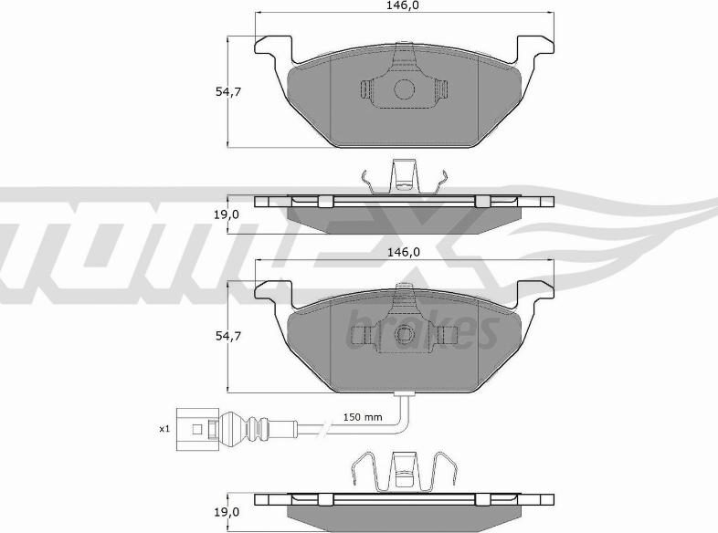 TOMEX brakes TX 12-11 - Komplet pločica, disk-kočnica parts5.com