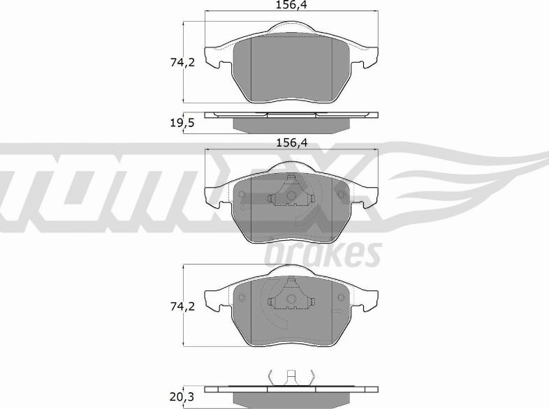 TOMEX brakes TX 12-12 - Set placute frana,frana disc parts5.com