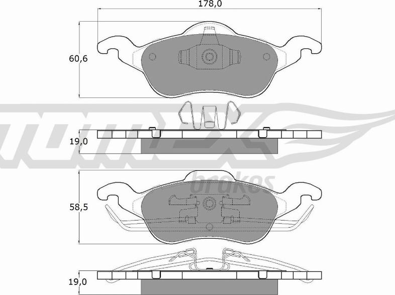 TOMEX brakes TX 12-17 - Brake Pad Set, disc brake parts5.com