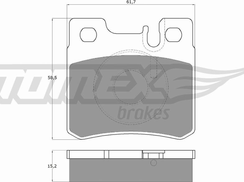 TOMEX brakes TX 12-33 - Komplet zavornih oblog, ploscne (kolutne) zavore parts5.com