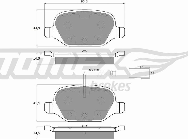 TOMEX brakes TX 12-702 - Set placute frana,frana disc parts5.com