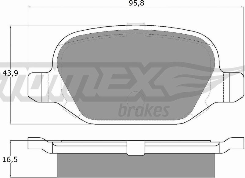 TOMEX brakes TX 12-70 - Set placute frana,frana disc parts5.com