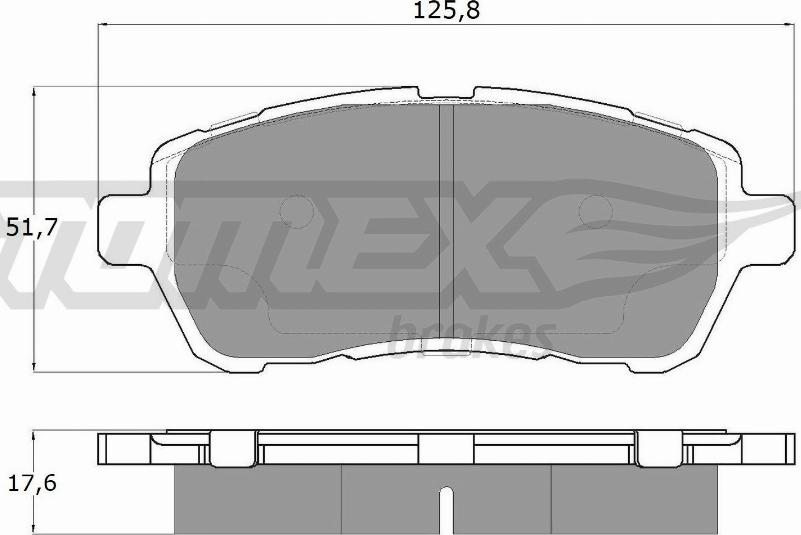 TOMEX brakes TX 17-95 - Komplet kočnih obloga, disk kočnica parts5.com