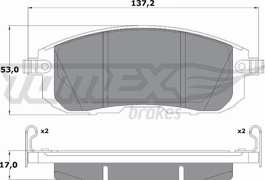 TOMEX brakes TX 17-56 - Set placute frana,frana disc parts5.com