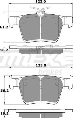 TOMEX brakes TX 17-05 - Σετ τακάκια, δισκόφρενα parts5.com