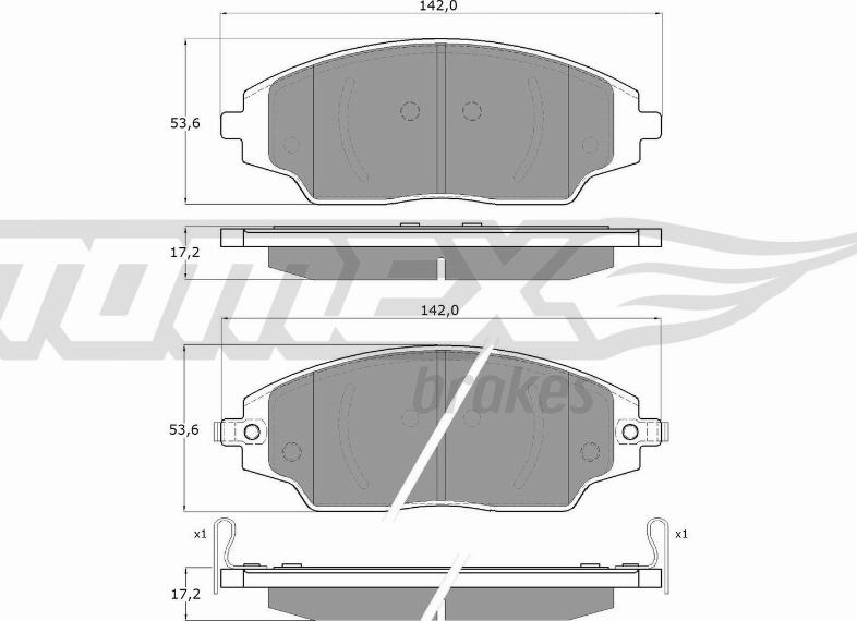 TOMEX brakes TX 17-00 - Set placute frana,frana disc parts5.com