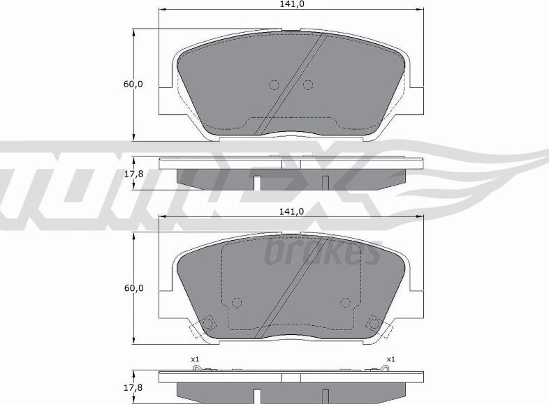 TOMEX brakes TX 17-01 - Set placute frana,frana disc parts5.com