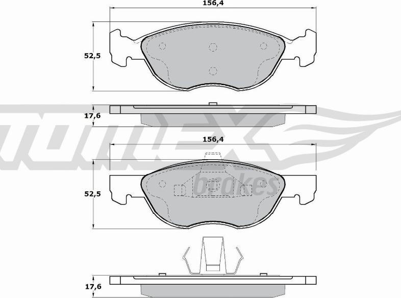 TOMEX brakes TX 17-17 - Set placute frana,frana disc parts5.com