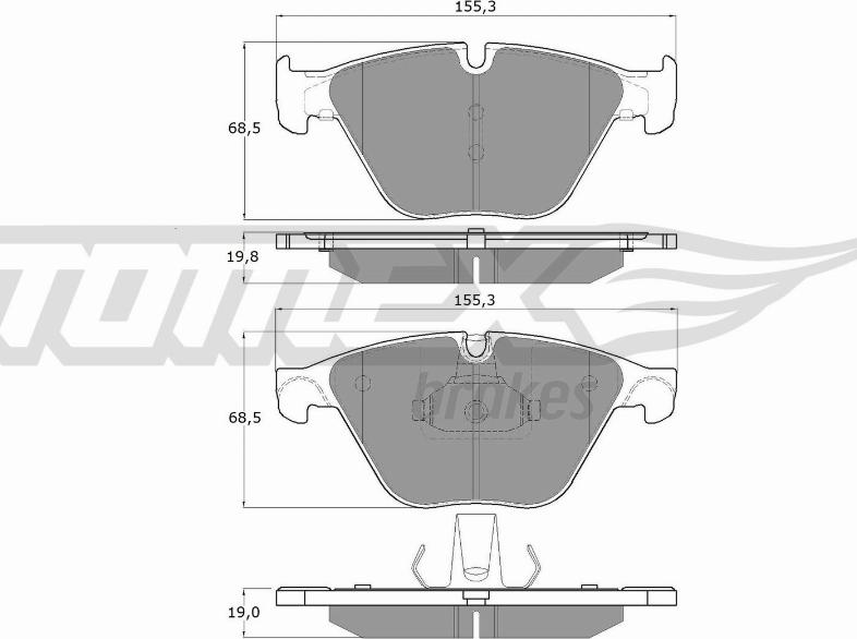 TOMEX brakes TX 17-35 - Set placute frana,frana disc parts5.com