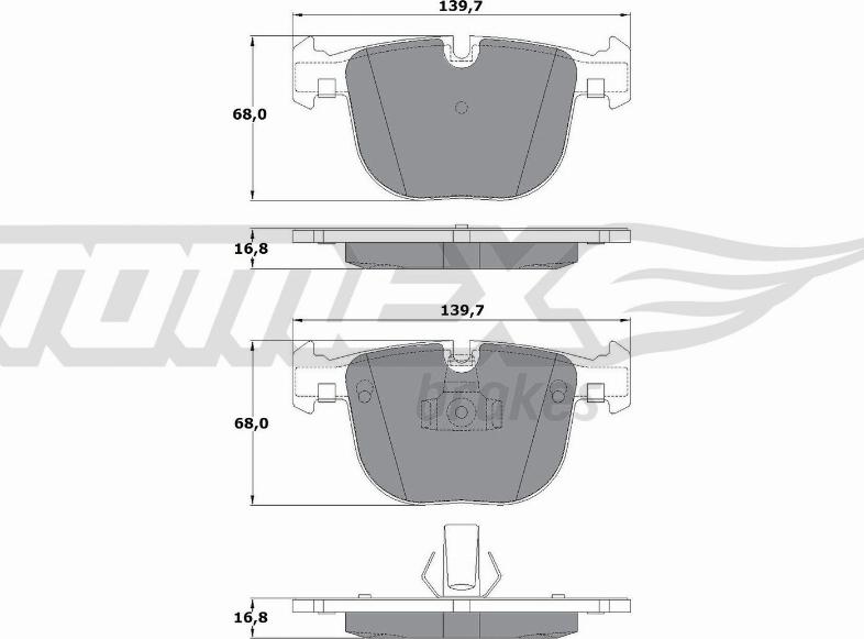 TOMEX brakes TX 17-38 - Brake Pad Set, disc brake parts5.com