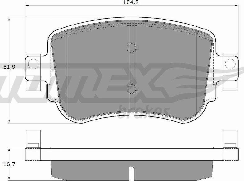 TOMEX brakes TX 17-32 - Komplet kočnih obloga, disk kočnica parts5.com