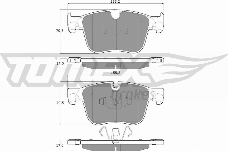 TOMEX brakes TX 17-291 - Set placute frana,frana disc parts5.com