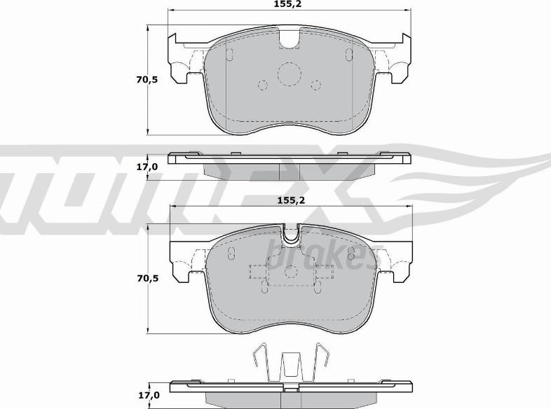 TOMEX brakes TX 17-29 - Set placute frana,frana disc parts5.com