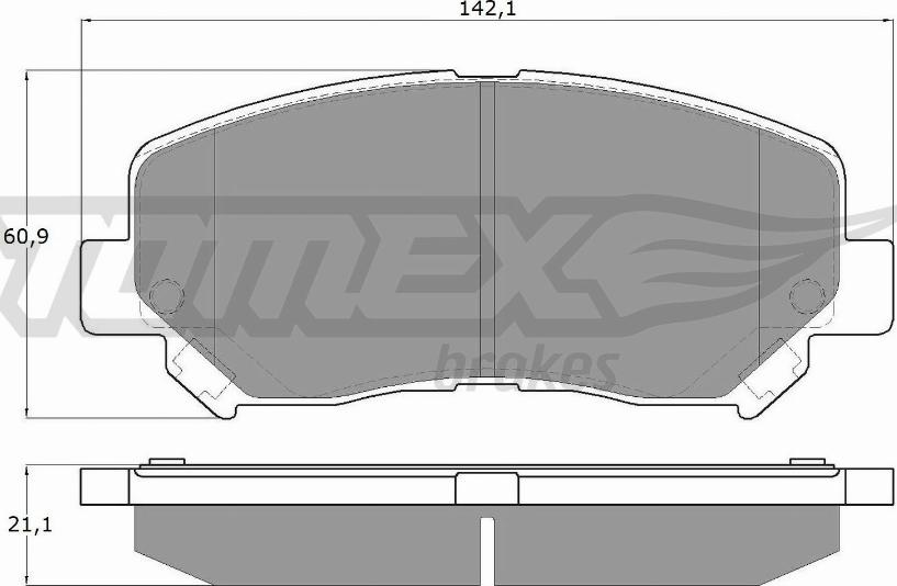 TOMEX brakes TX 17-251 - Fren balata seti, diskli fren parts5.com