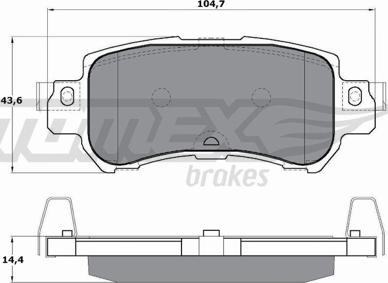 TOMEX brakes TX 17-26 - Set placute frana,frana disc parts5.com