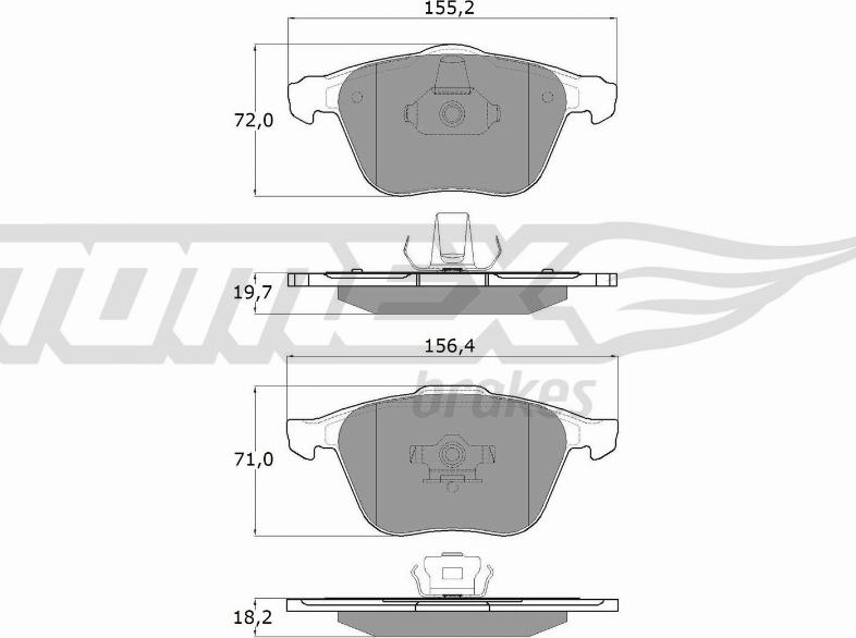 TOMEX brakes TX 17-74 - Set placute frana,frana disc parts5.com