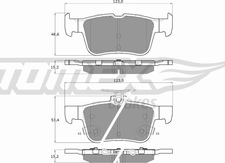 TOMEX brakes TX 17-76 - Set placute frana,frana disc parts5.com