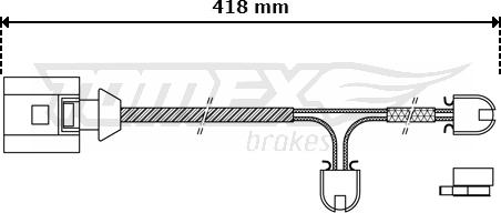 TOMEX brakes TX 30-51 - Senzor de avertizare,uzura placute de frana parts5.com