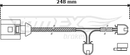 TOMEX brakes TX 30-52 - Senzor de avertizare,uzura placute de frana parts5.com