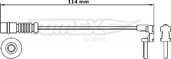 TOMEX brakes TX 30-69 - Opozorilni kontakt, obraba zavorne obloge parts5.com