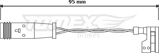 TOMEX brakes TX 30-66 - Senzor de avertizare,uzura placute de frana parts5.com