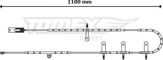 TOMEX brakes TX 30-71 - Senzor de avertizare,uzura placute de frana parts5.com