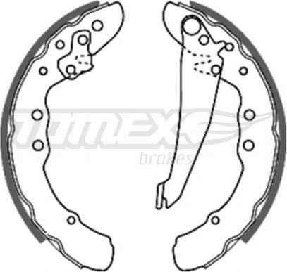 TOMEX brakes TX 20-70 - Sada brzdových čeľustí parts5.com