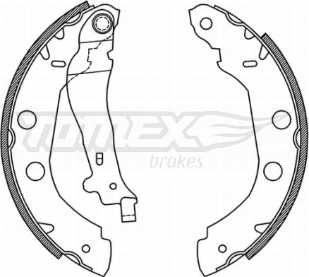 TOMEX brakes TX 21-01 - Zestaw szczęk hamulcowych parts5.com