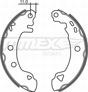 TOMEX brakes TX 21-02 - Fren pabuç takımı parts5.com