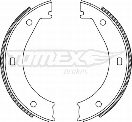 TOMEX brakes TX 21-25 - Sada brzdových čeľustí parts5.com