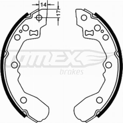 TOMEX brakes TX 21-78 - Set saboti frana parts5.com