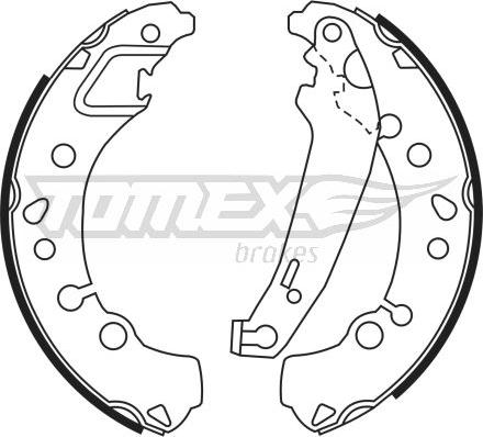 TOMEX brakes TX 23-45 - Brake Shoe Set parts5.com