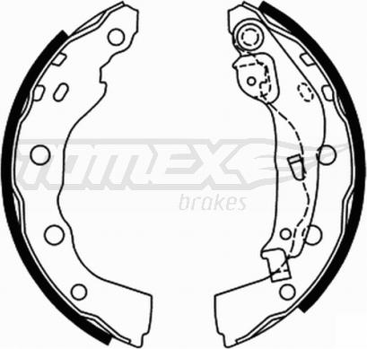 TOMEX brakes TX 22-00 - Zestaw szczęk hamulcowych parts5.com