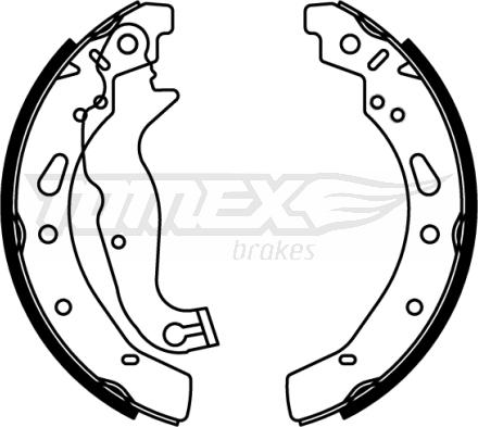 TOMEX brakes TX 22-80 - Brake Shoe Set parts5.com