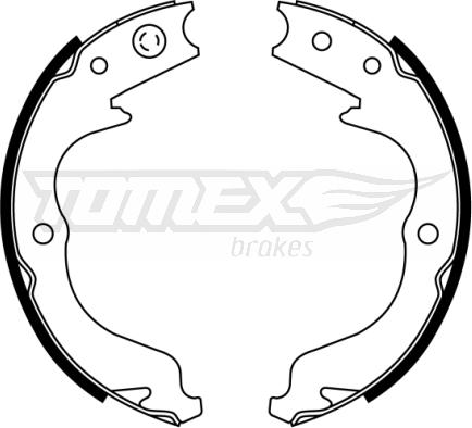 TOMEX brakes TX 22-81 - Комплект тормозных колодок, барабанные parts5.com