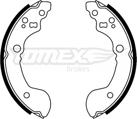 TOMEX brakes TX 22-31 - Brake Shoe Set parts5.com