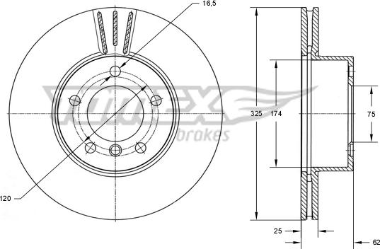 TOMEX brakes TX 74-02 - Disc frana parts5.com