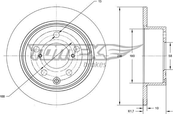 TOMEX brakes TX 74-15 - Disque de frein parts5.com