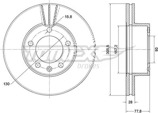 TOMEX brakes TX 70-91 - Brake Disc parts5.com