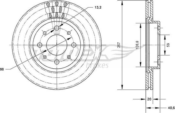 TOMEX brakes TX 70-42 - Disc frana parts5.com