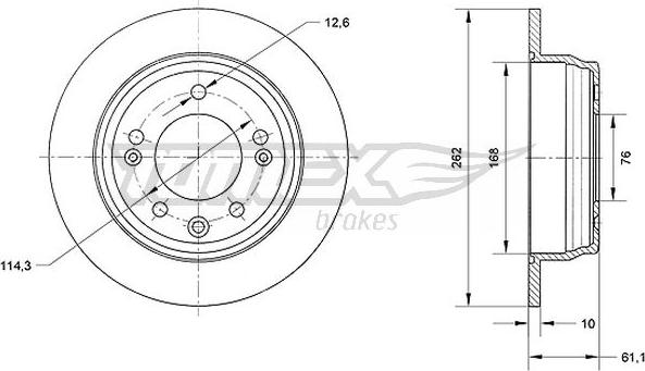 TOMEX brakes TX 70-51 - Zavorni kolut parts5.com