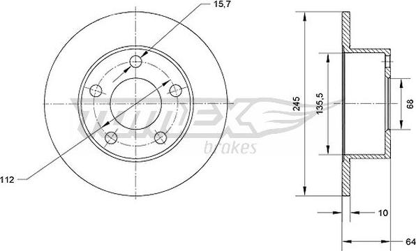 TOMEX brakes TX 70-02 - Brake Disc parts5.com