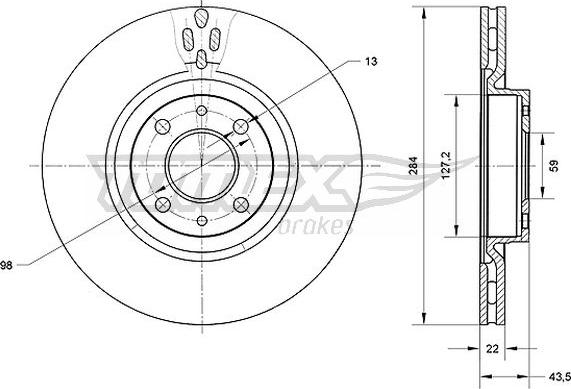 TOMEX brakes TX 70-83 - Disc frana parts5.com