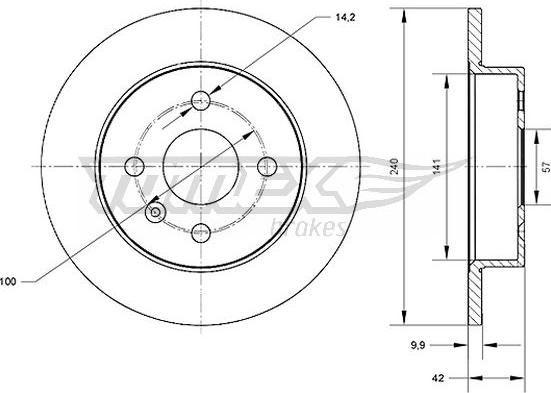 TOMEX brakes TX 70-23 - Disc frana parts5.com