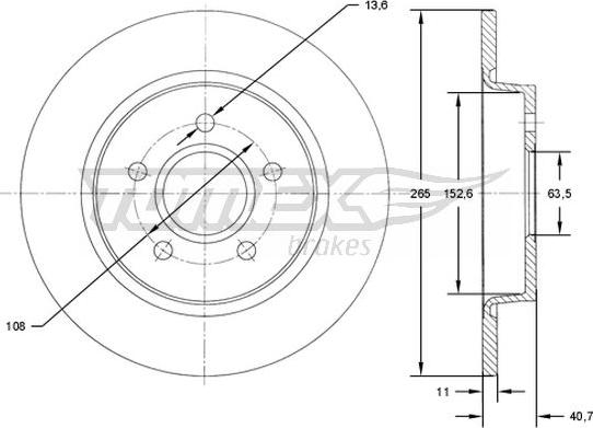 TOMEX brakes TX 71-94 - Féktárcsa parts5.com